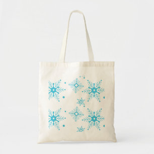 Bolsa grande de Navidad copos de nieve azules mode