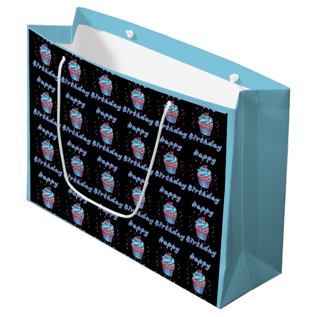 Bolsa Grande de Regalo Confeti para Cumpleaños Cup (Angulo Anverso)