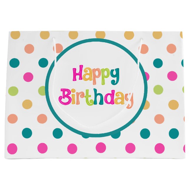 Bolsa grande de regalo de cumpleaños (Anverso)