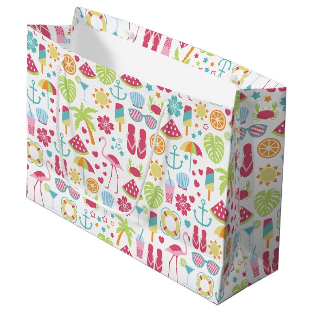 Bolsa grande de regalo de verano divertido (Angulo Anverso)