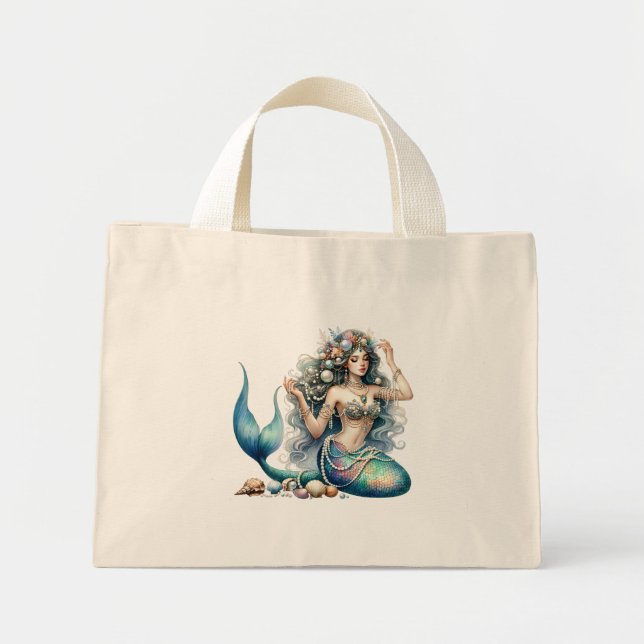 Bolsa Grande de Tote de Sirena Hermosa (Frente)