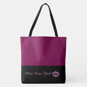 Bolsa grande de tote de vino como corona de Miss A