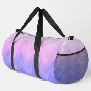 Bolsa grande de viaje abstracta rosa púrpura ondul