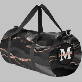 Bolsa Grande de Viaje Agata Brillo Oro Rosa Negra