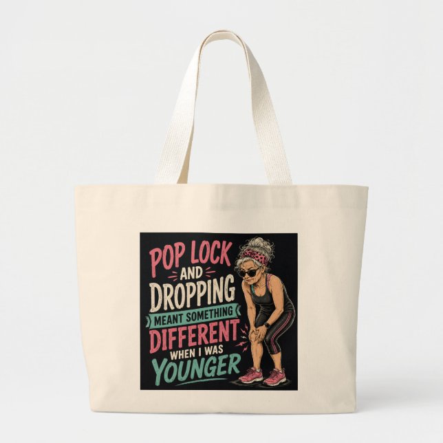 Bolsa grande divertida de 'Pop Lock and Drop' para (Frente)