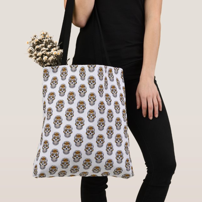 Bolsa grande para mujeres con estampado de calaver (Detalle)