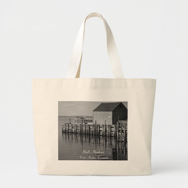 Bolsa Hall's Harbour Wharf (B&W) (Frente)