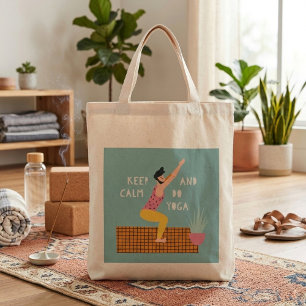 Bolsa ilustrada dulce de yoga
