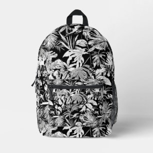 Bolsa impresa de la hoja tropical moderna blanca y