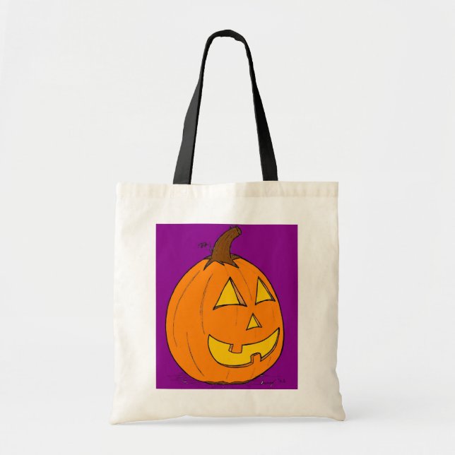 Bolsa Jack o' Lantern Purple Tote (Frente)