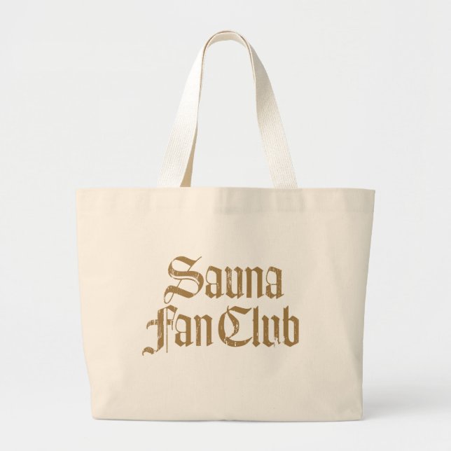 Bolsa Jumbo Marrón Club de Fans de Sauna (Frente)