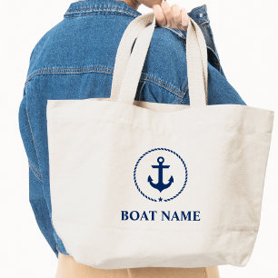 Bolsa Jumbo Tote de Ancla Azul de la Armada Náutic