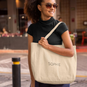 Bolsa Jumbo Tote de DIY Personalizado Texto, Nom