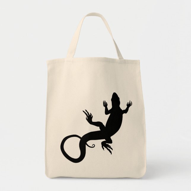 Bolsa Lizard Tote Bag Arte Reptile Orgánico (Frente)