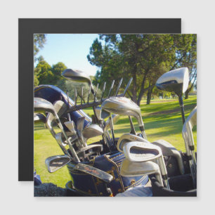 Bolsa Llena De Clubes De Golf, Tarjeta Magnética