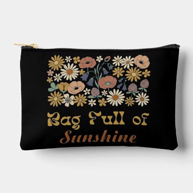 Bolsa llena de sol - Floración floral retro boho (Anverso)