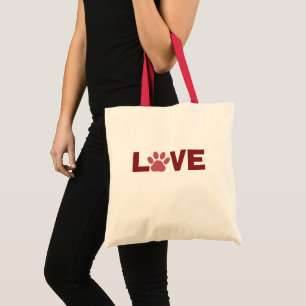 Bolsa Love Tote con papel impreso
