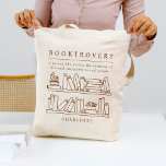 Bolsa Lover Tote Editable Booktrovert<br><div class="desc">Este bonito diseño se puede personalizar según tus combinaciones de colores favoritas. ¡Hace un gran regalo! Encuentre artículos de papelería y regalos elegantes en nuestra tienda: www.berryberrysweet.com.</div>