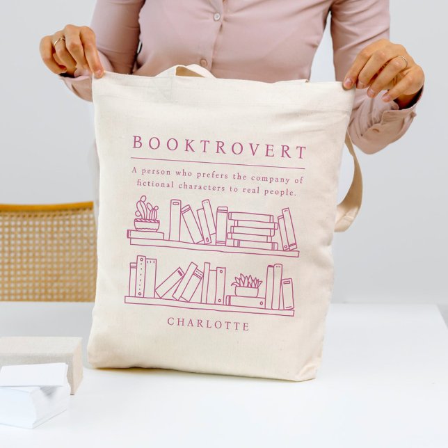 Bolsa Lover Tote Editable Booktrovert (Subido por el creador)