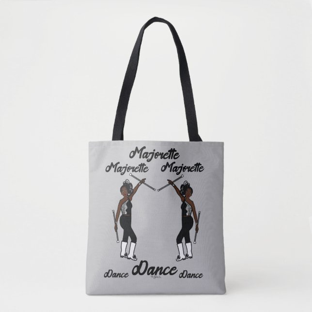 Bolsa Majorette Negra Plateada (Anverso)