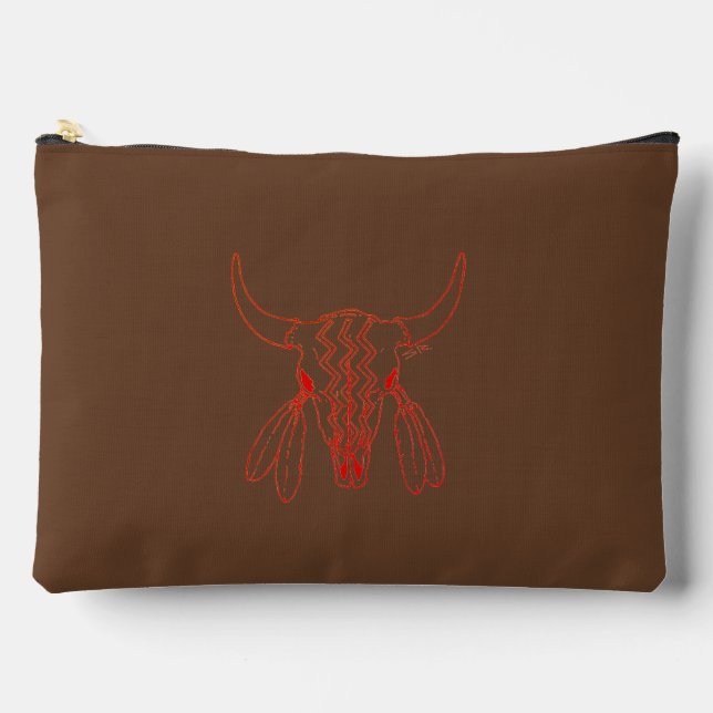 Bolsa marrón de la línea de búfalos de Red Ghost D (Anverso)