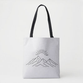 Bolsa Minimalista de Montaña al Amanecer | Arte de