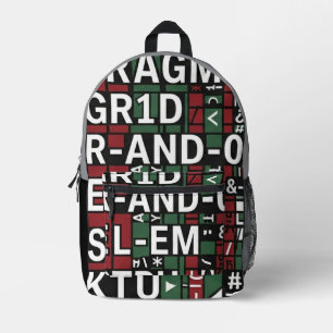 Bolsa Mochila Bandolera con tipografía