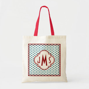 Bolsa monográfica Red y Aqua Polka