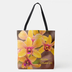 Bolsa Monograma de Hawái con orquídea amarilla vib