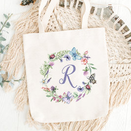 Bolsa Monograma de la toga floral de la mariposa
