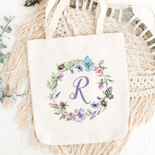 Bolsa Monograma de la toga floral de la mariposa