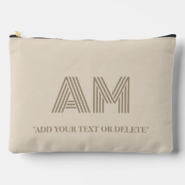 Bolsa Monograma Geométrica Beige Taupe Minimalista