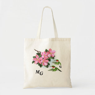Bolsa Monogramada de Hummingbird y Flor Tote