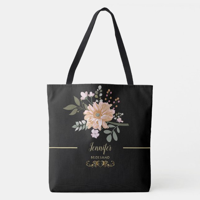 Bolsa Monogramada de Tote con arbol de moda (Anverso)
