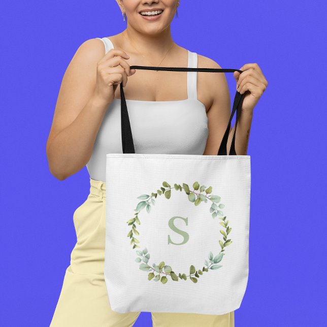 Bolsa Monogramada de Tote Personalizada Green Wrea (Subido por el creador)