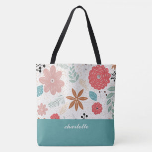 Bolsa Monogramada Tote de Jardín Moderno