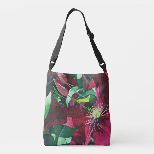 Bolsa morada de aletas florales de Clematis (Reverso)