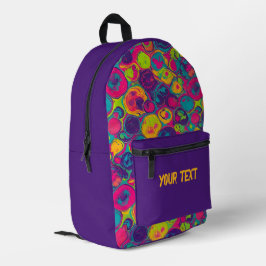 Bolsa morada | Impresión chic multicolor cortada y