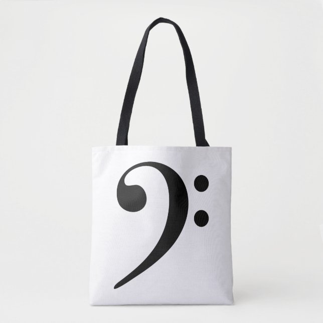 Bolsa musical de tote de Bass Clef (Anverso)