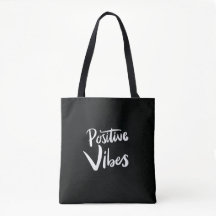 Bolsa negra de asas grandes Positive Vibes – Minim