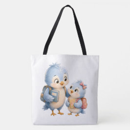 Bolsa negra de hermanos pájaros lindos