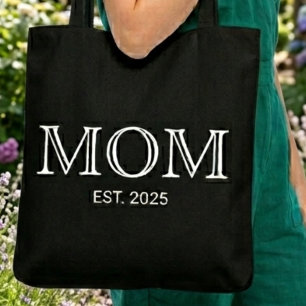 Bolsa negra de regalo para mamá establecida