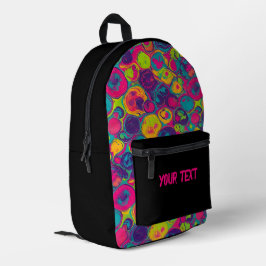 Bolsa negra | Impresión chic multicolor cortada y 