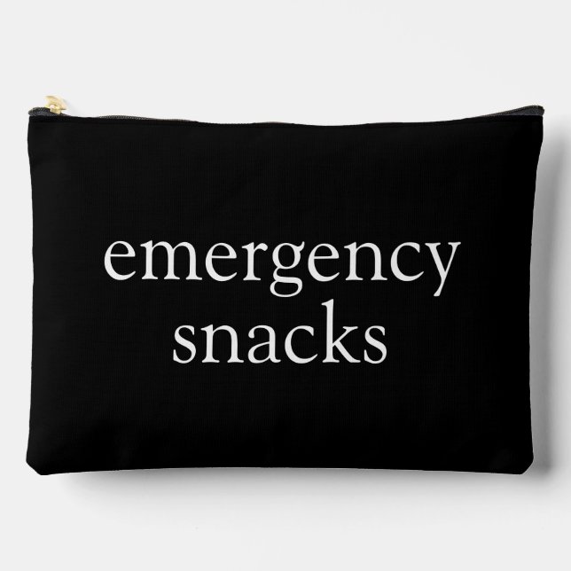 Bolsa Negra y Blanca de Snacks de Emergencia (Anverso)