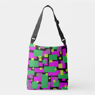 Bolsa o Tote de cuerpo cruzado con arte negro mage