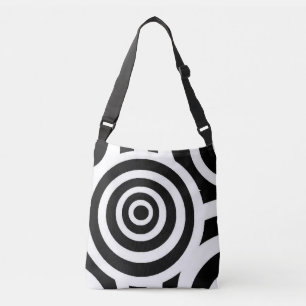 Bolsa o Tote de hombro de la cruz blanca y negra