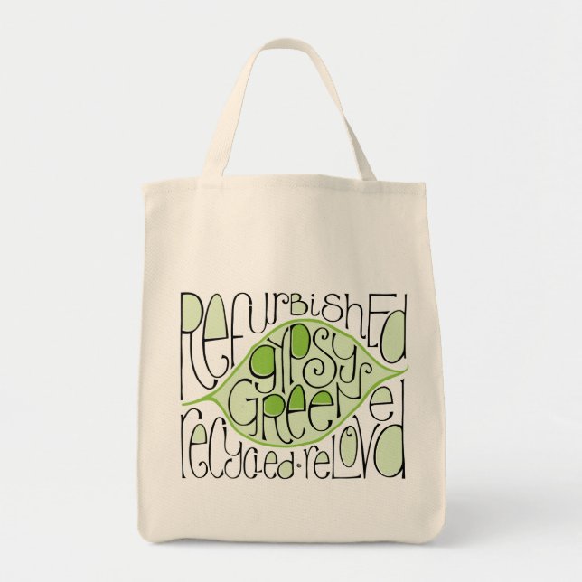 Bolsa orgánica verde gitana (Frente)