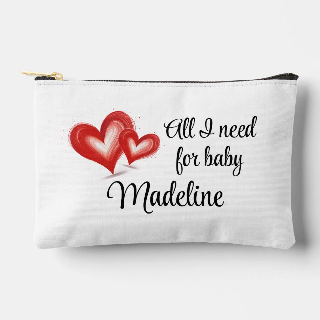 Bolsa para bebé en marcha, Corazones, Personalizad (Anverso)