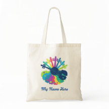 Bolsa para el violín arcoiris-agrega tu propio nom