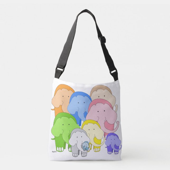Bolsa para elefante de cuerpo cruzado de los dedos (Anverso)